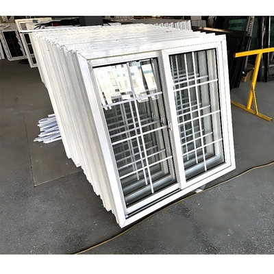 Porta deslizante de janela dupla ascendente de PVC horizontal, à prova de som, de janela de PVC